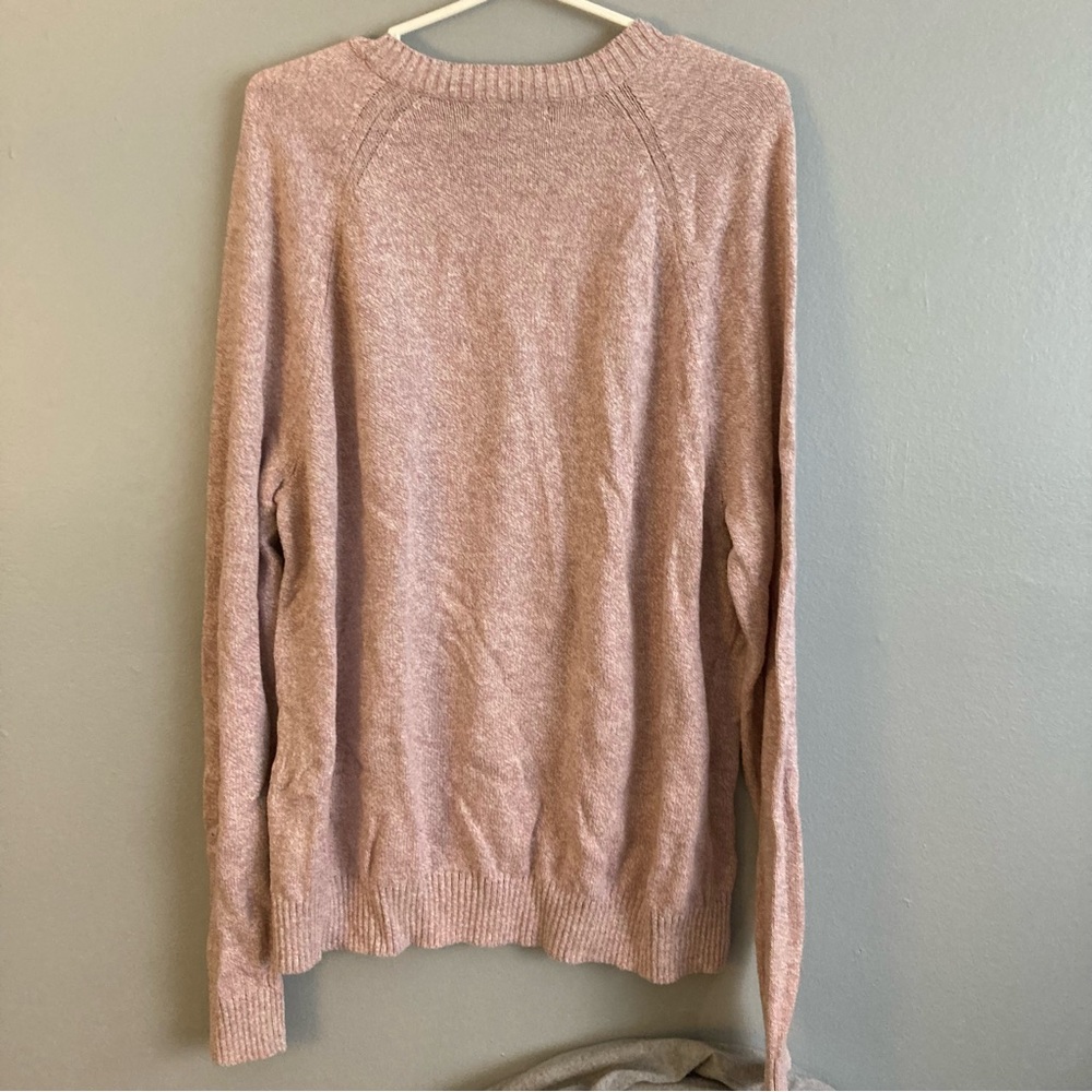 Banana republic pink knit sweater women’s size xl linen blend - Picture 4 of 5